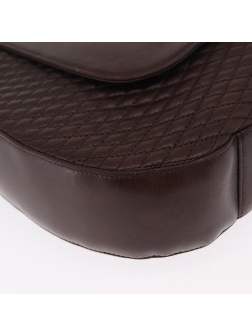 Authentic BALLY Shoulder Bag Leather Brown Gold - Picture 2 of 16